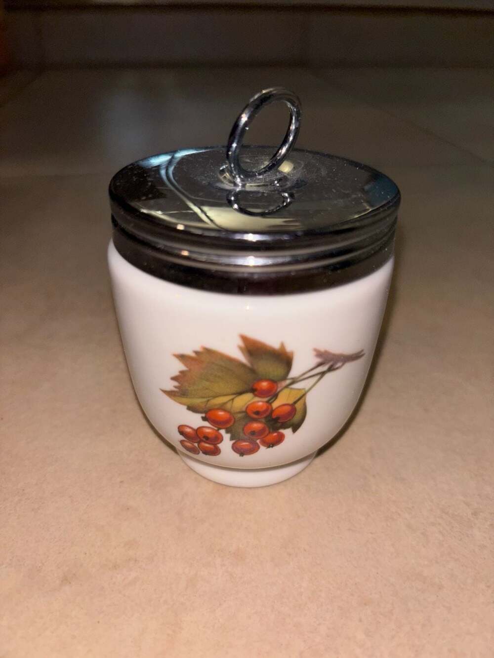 Royal Worcester Evesham Peach & Currant Egg Coddler